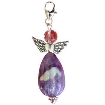 Engel Charms Anhänger Amethyst, ca.6 cm