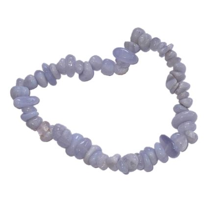 Chalcedon Edelstein Armband, Blau-gebänderte Chalcedon Armbandkette, Armschmuck