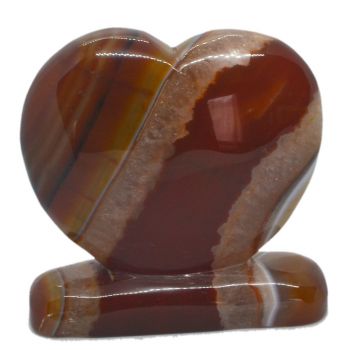Carneol Edelstein Herz | hübsches romantisches Edelsteinherz | zur Dekoration zum verschenken zum sammeln |  N599