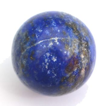 Lapislazuli Edelstein-Kugel kleine handliche Form | blaue Steinkugel aus Lapis | Ideal als Handschmeichler, Glückstein und Heilstein | ca. 20 mm Durchmesser