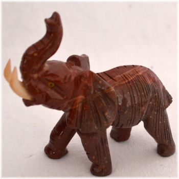 Elefant Edelsteintier mit Symbolkraft, Glücksbringer, Sammelobjekt Tiergravur Speckstein