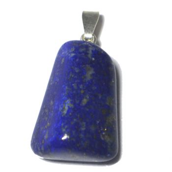 Lapislazuli Anhänger | Lapis Stein Kettenanhänger mit 925 Silberöse