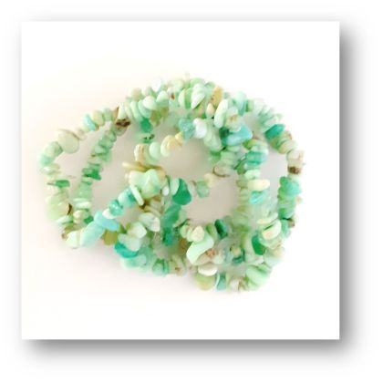 Chrysopras Steine Armband kaufen, Chrysopras Heilstein Stretch-Armband, Natürliches Edelstein Splitterarmband auf elastischen Gummi-Band für Damen und Herren