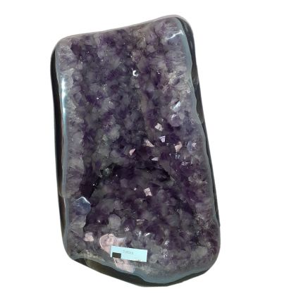 Amethyst Geode, Echter Amethyst Kristall Edelstein, großes Amethyst Standobjekt, poliert, N785