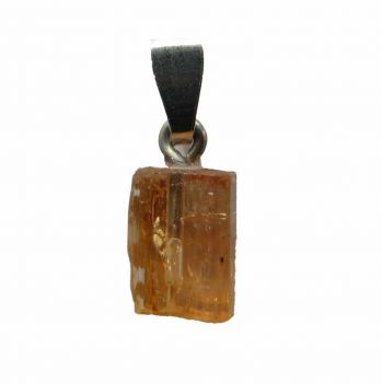 Goldtopas Anhänger klein, Imperial Topas Anhänger, Edelstein mit Silber-Öse, N15