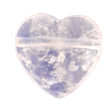 Bergkristall Herz Anhänger, Echter Kristall Schmuck Herzanhänger,  Edelstein gebohrt ca.3 cm, Glücksbringer, Talisman, Geschenk