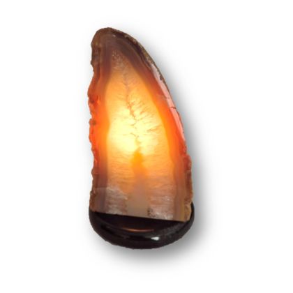 Achat Edelstein Lampe, Schöne Lampen Front poliert, Echte Naturstein Leuchte aus Achatstein, N233