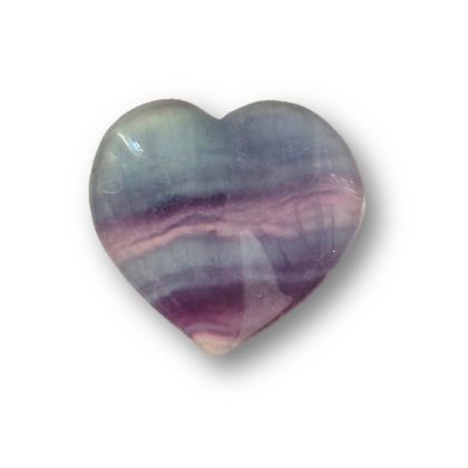 Edelstein Herz Handschmeichler, Deko-Herz aus Regenbogen-Fluorit