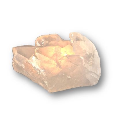 Bergkristall-Spitzen Gruppe Kerzenhalter, Entspannung beim flackern einer Teelichtkerze mit echten Bergkristall Spitzen, N175