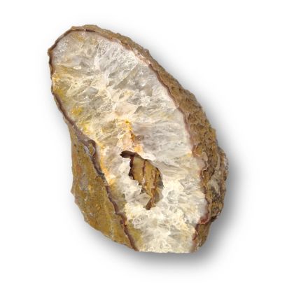 Achat-Geode stehend oder liegend, mit offener Höhle, Natur belassener Stein, N160