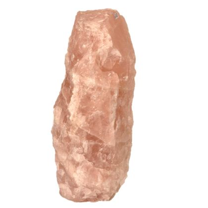 Rosenquarz Rohstein – Naturbelassener Deko Edelstein mit Standfläche, Höhe ca. 29 cm – Stein der Liebe & Harmonie