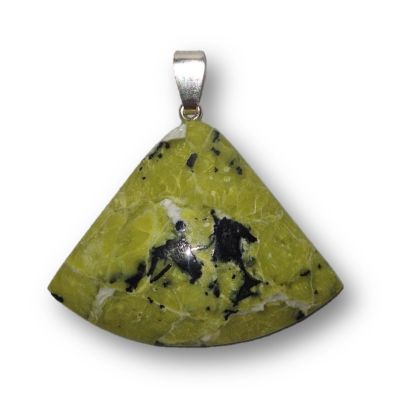 Lizardit Kettenanhänger – Die grüne Jade Norwegens, Edelstein Anhänger mit Silber Öse, L7