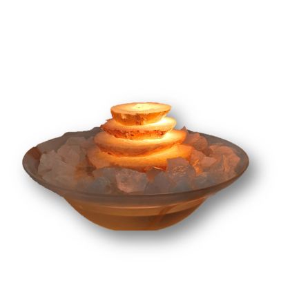 Achat Zimmerbrunnen beleuchtet, Brunnen Innenbereich mit einer 4-stufigen Echtstein Kaskade, Eden 104L Pumpe