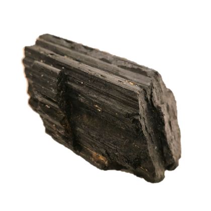 Schörl-Schwarzer Turmalin, liegender Rohstein aus Brasilien, Dekostein Natur belassen, N665