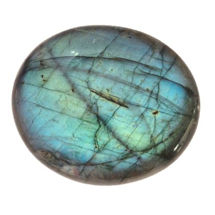 Labradorit Handschmeichler Blau Schimmernd, Unikat, Edelstein aus Madagaskar für Meditation & Deko, N65
