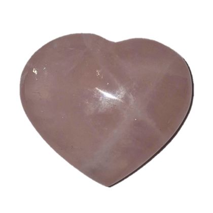 Rosenquarz Edelstein Herz – ca. 40-45 mm – Poliertes Herz – Handschmeichler – Deko & Meditation – Geschenkidee