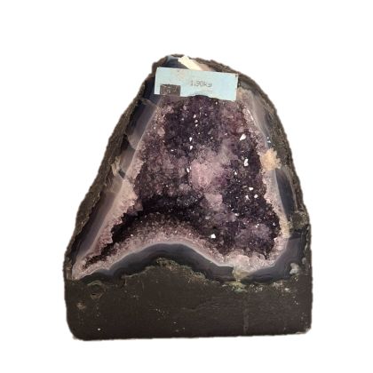 Amethyst Geode, Kapelle, klassische Amethyst Druse mit violetten, kleinen Kristall-Spitzen, N190