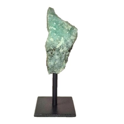 Smaragd Rohstein aus Brasilien auf Metallständer, Standobjekt N230