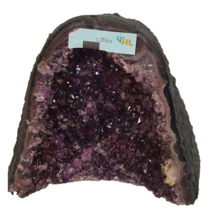 Amethyst Druse aus Brasilien – Dunkle Amethyst Kristallspitzen, Naturbelassene kleine Geode, N135