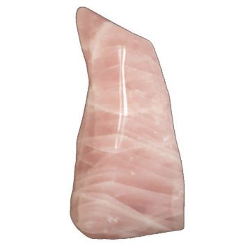Rosenquarz Standobjekt | rosa Quarz Freeform edel polierter Stein | Naturstein zur Dekoration | Einzelstück 4,8 kg