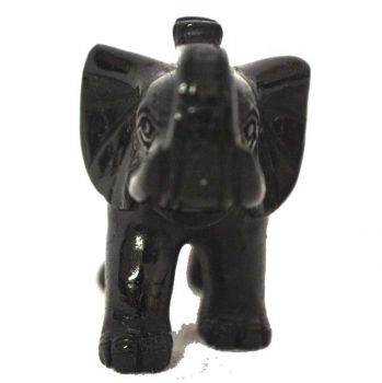 Turmalin schwarz Schörl Elefant | Edelsteintier Turmalin Elefant Ihr persönlicher Schutz und Heilstein, Ihr Glücksbringer