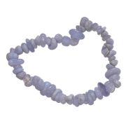 Chalcedon Edelstein Armband, Blau-gebänderte Chalcedon Armbandkette, Armschmuck