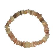 Mondstein Edelstein Armband mehrfarbig, Splitterarmband mit elastischen Band, Multicolor echtes Mondstein Heilstein Stretch Armband