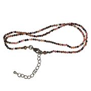Turmalin multicolor Edelstein-Kette, Halskette feine facettierte Turmalin-Perlen, Steinkette mehrfarbig