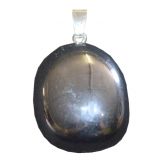 Silicium Stein Anhänger | Kettenanhänger Silber-Öse Trommelstein