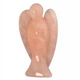 Rosenquarz Stein Engel | Rosa Quarz Edelstein-Engel-Figur, Ihr persönlicher Glücks- Schutzengel, ca. 7 cm