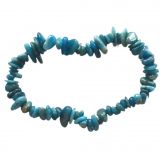 Apatit Edelstein Armband, Echtes Edelstein Armband aus blauen Apatit Steinen, Heilstein-Schmuck Splitterarmband