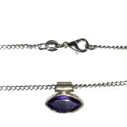Saphir Anhänger an Silber Kette, wundervolles Geschenk, einzigartige Erinnerung, Unikat Edelstein