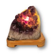 Amethyst Stein-Lampe, echte Naturstein Edelsteinlampe,urige Amethyst-Kristall Leuchte, Deko-Lampe,N225