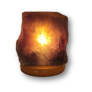 Amethyst Lampe aus Brasilien, Maraba Amethyst Front polierte Naturstein Lampe, N206