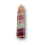 Fluorit Stand-Spitze, Candy Fluorit Obelisk, echte Regenbogenfluorit Steinspitze, N139