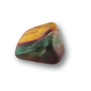 Regenbogen-Fluorit polierter Stein, Fluorit bunter Edelstein Glücksbringer-Heilstein, N19