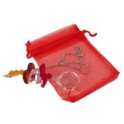 Fensterdeko Hängend, Fensterschmuck Kristalle rot, Fensterhänger, Hängedekoration