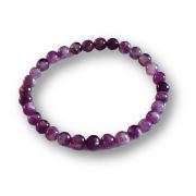 Lepidolith Kugel-Armband, ca. 6mm Kugeln auf elastischem Faden, Edelstein Armschmuck