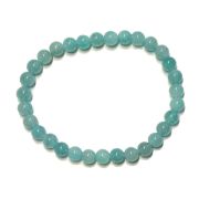 Amazonit Edelstein Armband echt kaufen, Stretch-Perlenarmband, Heilstein Schmuck Stein Kugeln ca. 6 mm