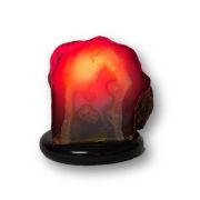 Achatlampe Edelstein-Lampe, Naturstein-Lampe für Wohn-und Schlafräume, Büro oder im Wintergarten,N177