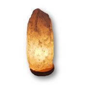 Lampe rosa Quarz, wohlgeformte, höhere Rosenquarz Edelstein Lampe mit Holzsockel, Naturstein, ca. 4-5 kg