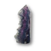 Regenbogen-Fluorit Steinspitze, Fluorit Kristall Obelisk, besondere Fluorit Standspitze, N484