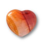 Karneol-Achat Herz, Edelstein Handschmeichler, handliches Edelstein Herz, C3