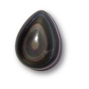 Regenbogen Obsidian Trommelstein Handschmeichler, polierte Tropfenform,Taschenstein