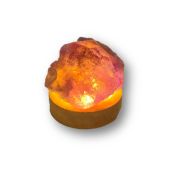 Amethyst Faustbrocken, beleuchtet auf LED Sockel, Echter Rohstein Natur belassen, N420