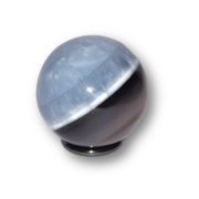 Opal blau, Edelstein-Kugel, Blauer Opal Owyhee-Oregon/USA, mit Aufstellring, N70