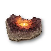 Amethyst Kerzenhalter – Edelstein-Teelichthalter Naturstein Deko & Geschenkidee, N879