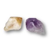 Citrin und Amethyst Spitzen im Set, zur Dekoration, als Geschenk, zum sammeln, N209