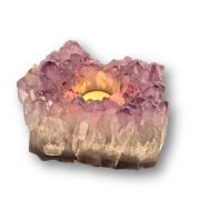 Amethyst Kerzenhalter – Edelstein-Teelichthalter, Naturstein Deko & Geschenkidee, N137
