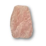 Rosenquarz einzelner Zimmerbrunnen Quellstein, mit Bohrungen für Beleuchtung und Wasserlauf, Rohstein Ersatzstein